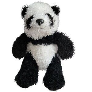 Ganz Webkinz Panda Bear Plush Shaggy Black White Stuffed Animal HM111 NO CODE